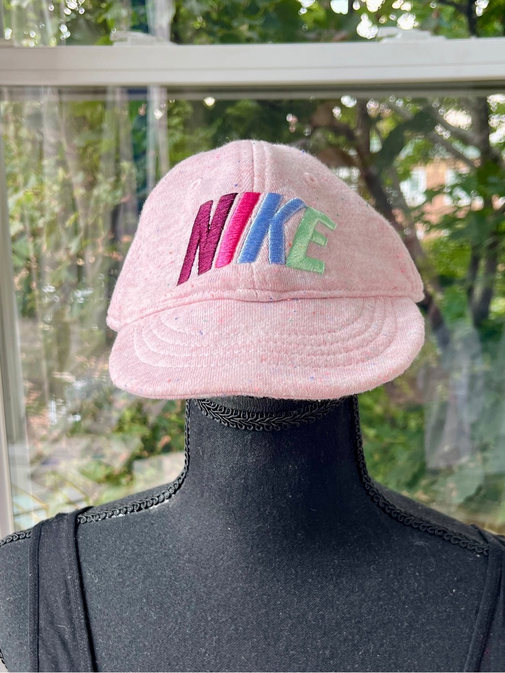 Nike Baby French Terry Knit Cotton Cap in “Speckled Pink Foam”